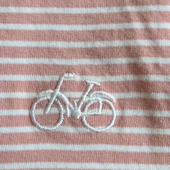 Striped Pink Crewneck Slim Fit T-Shirt - Picture 6 of 9